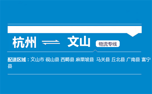杭州到文山物流專線